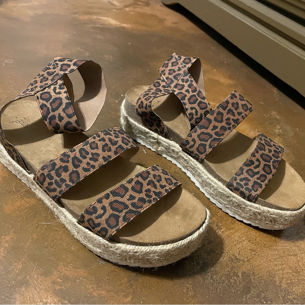 Cheetah espadrilles worn 1-2x!